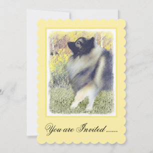 Keeshond Aspen Painting - Cute Original Dog Art Kaart