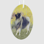 Keeshond Aspen Painting - Cute Original Dog Art Ornament (voorkant)