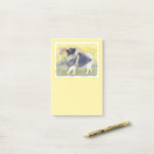 Keeshond Aspen Painting - Cute Original Dog Art Post-it® Notes (Op bureau)