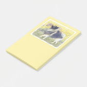 Keeshond Aspen Painting - Cute Original Dog Art Post-it® Notes (Schuin)