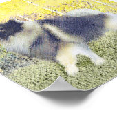 Keeshond Aspen Painting - Cute Original Dog Art Poster (Hoek)