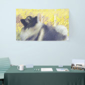 Keeshond Aspen Painting - Cute Original Dog Art Spandoek (Beurs)