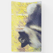 Keeshond Aspen Painting - Cute Original Dog Art Spandoek (Verticaal)