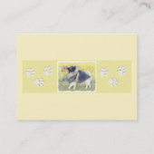 Keeshond Aspen Painting - Cute Original Dog Art Visitekaartje (Achterkant)