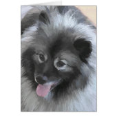 Keeshond Bailey Painting - Cute Original Dog Art (Voorkant)