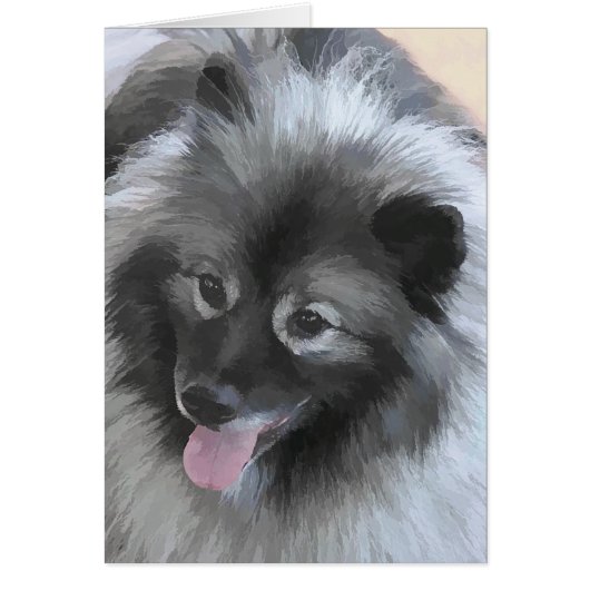 Keeshond Bailey Painting - Cute Original Dog Art (Voorkant)