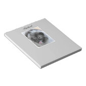 Keeshond Bailey Painting - Cute Original Dog Art N Notitieblok (Schuin)