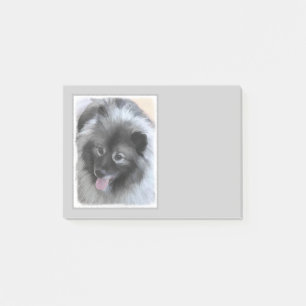 Keeshond Bailey Painting - Cute Original Dog Art Post-it® Notes