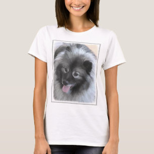 Keeshond Bailey Painting - Cute Original Dog Art T-shirt