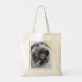 Keeshond Bailey Painting - Cute Original Dog Art Tote Bag (Achterkant)