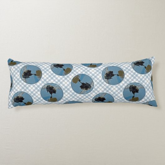 Keeshond Ballet Fotografeer Schattigee Originele H Lichaamskussen (Achterkant)