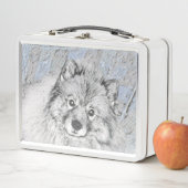 Keeshond Beth Painting - Cute Original Dog Art (In situ)