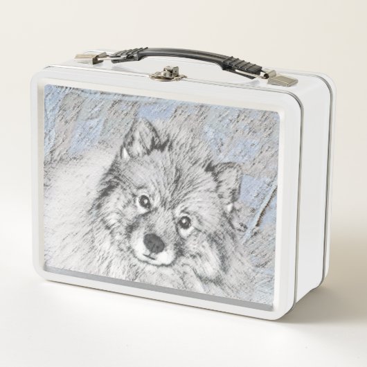 Keeshond Beth Painting - Cute Original Dog Art (Voorkant)