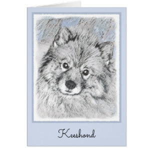 Keeshond Beth Painting - Cute Original Dog Art