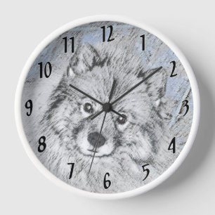 Keeshond Beth Painting - Cute Original Dog Art
