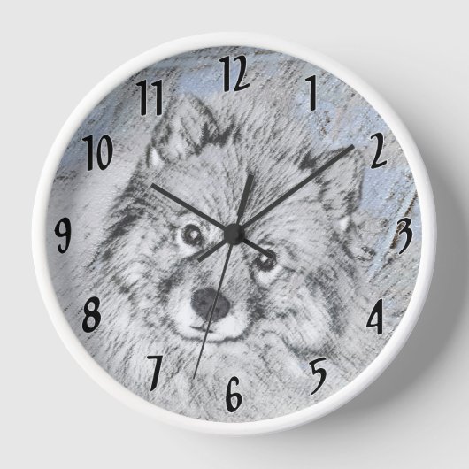 Keeshond Beth Painting - Cute Original Dog Art (Voorkant)