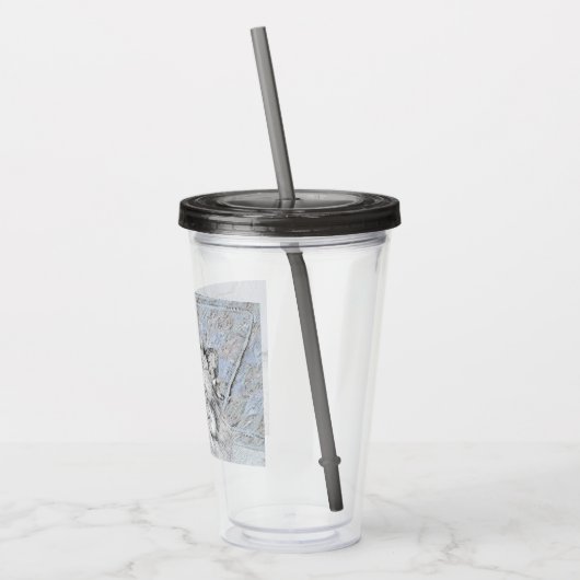 Keeshond Beth Painting - Cute Original Dog Art Acryl Drinkbeker (Links)