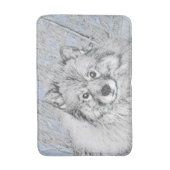 Keeshond Beth Painting - Cute Original Dog Art Badmat (Voorkant Verticaal)