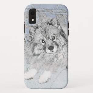 Keeshond Beth Painting - Cute Original Dog Art Case-Mate iPhone Case
