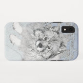 Keeshond Beth Painting - Cute Original Dog Art Case-Mate iPhone Case (Achterkant (horizontaal))