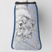Keeshond Beth Painting - Cute Original Dog Art Golfheadcover (Draai 90)