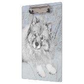 Keeshond Beth Painting - Cute Original Dog Art Klembord (Links)