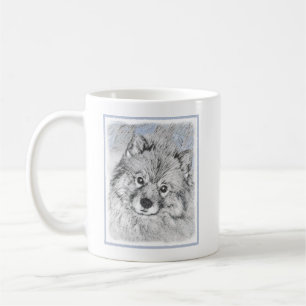 Keeshond Beth Painting - Cute Original Dog Art Koffiemok