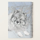 Keeshond Beth Painting - Cute Original Dog Art Planner (Achterkant)