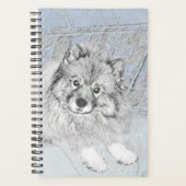 Keeshond Beth Painting - Cute Original Dog Art Planner (Voorkant)
