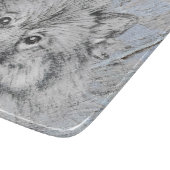 Keeshond Beth Painting - Cute Original Dog Art Snijplank (Hoek)