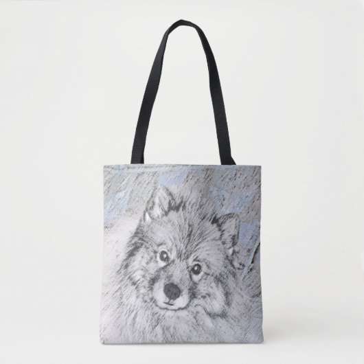Keeshond Beth Painting - Cute Original Dog Art Tote Bag (Voorkant)