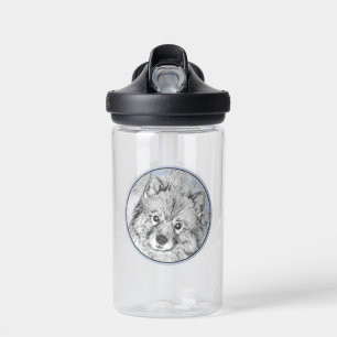 Keeshond Beth Schilderij - Mooie Originele Honden Waterfles
