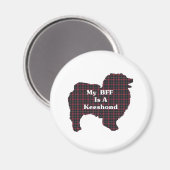 Keeshond BFF-cadeaus Magneet (Voorkant / Achterkant)