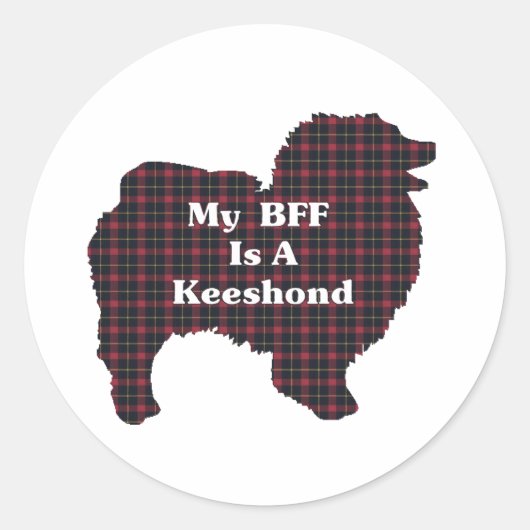 Keeshond BFF Sticker (Voorkant)