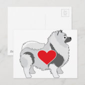 Keeshond Briefkaart (Voorkant / Achterkant)
