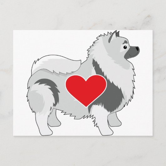 Keeshond Briefkaart (Voorkant)