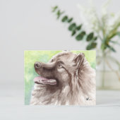 Keeshond Briefkaarten (Staand voorkant)
