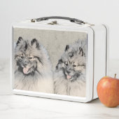 Keeshond Brothers Painting - Original Dog Art (In situ)