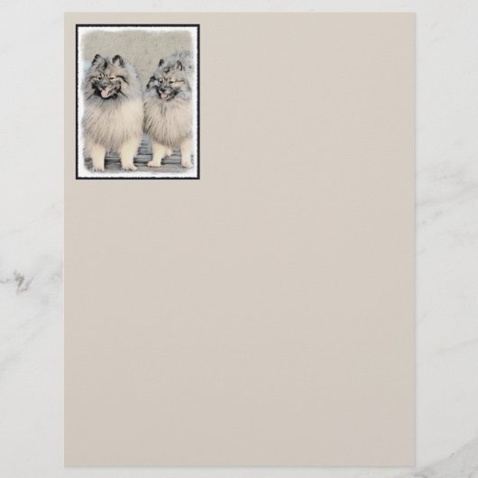 Keeshond Brothers Painting - Original Dog Art (Voorkant)