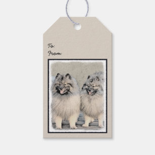 Keeshond Brothers Painting - Original Dog Art Cadeaulabel
