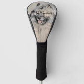 Keeshond Brothers Painting - Original Dog Art Golfheadcover (Voorkant)