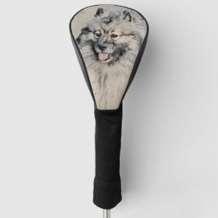 Keeshond Brothers Painting - Original Dog Art Golfheadcover