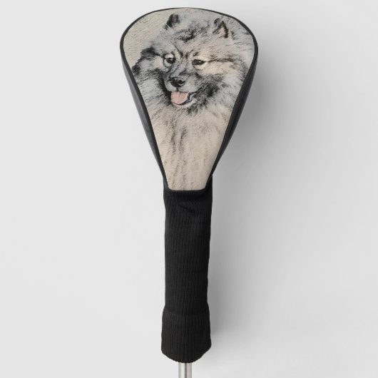 Keeshond Brothers Painting - Original Dog Art Golfheadcover (Voorkant)