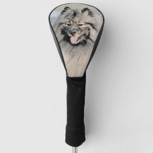 Keeshond Brothers Painting - Original Dog Art Golfheadcover