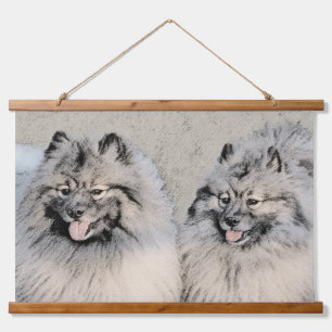 Keeshond Brothers Painting - Original Dog Art Hangend Wandkleed