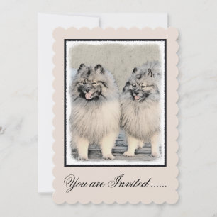 Keeshond Brothers Painting - Original Dog Art Kaart