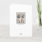 Keeshond Brothers Painting - Original Dog Art Kaart (Achterkant)
