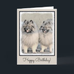 Keeshond Brothers Painting - Original Dog Art Kaart<br><div class="desc">Keeshond Brothers portret, origineel schilderij. We specialiseren ons in schattige en grappige originele kunst. Koop dit voor jezelf of als een geweldig cadeau voor je Keesharige vrienden. Ben creatief - klik op DOUANE om tekst toe te voegen/te verwijderen/te veranderen, resize het afbeelding, verander kleuren of om het even wat anders...</div>