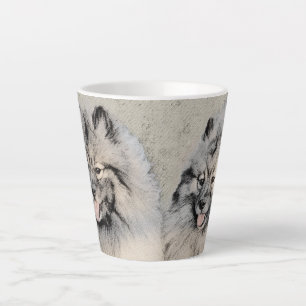 Keeshond Brothers Painting - Original Dog Art Latte Mok