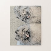 Keeshond Brothers Painting - Original Dog Art Legpuzzel (Verticaal)